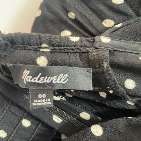 Madewell True Black White Polka Dot Tank Wide-Leg Jumpsuit - 20774 - Picture 8 of 12